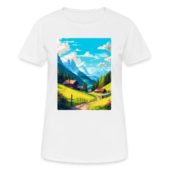 Appenzell Suisse Affiche de voyage vintage WPA - T-shirt respirant Femme - blanc - Devant - AI Model Female 172 dark (172cm)