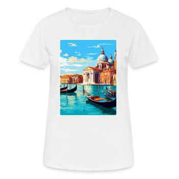 Venedig Italien Vintage Reiseplakat WPA Souvenir - Frauen T-Shirt atmungsaktiv - Weiß - Vorne - AI Model Female 172 dark (172cm)