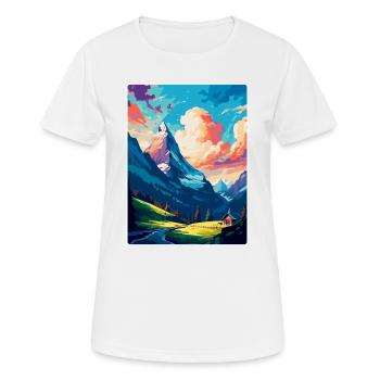 Grindelwald Switzerland Vintage Travel Poster WPA - Women's Breathable T-Shirt - white - Front - AI Model Female 172 dark (172cm)