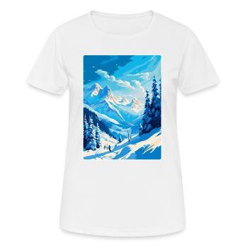 St. Anton am Arlberg Österreich Vintage Reiseplakat - Frauen T-Shirt atmungsaktiv - Weiß - Vorne - AI Model Female 172 dark (172cm)