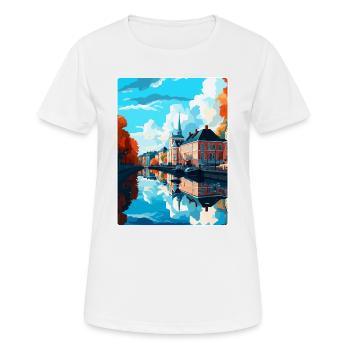 Karlstad Schweden Vintage Reiseplakat Souvenir WPA - Frauen T-Shirt atmungsaktiv - Weiß - Vorne - AI Model Female 172 dark (172cm)