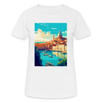 Marseille Frankreich Vintage Reiseplakat Souvenir - Frauen T-Shirt atmungsaktiv - Weiß - Vorne - AI Model Female 172 dark (172cm)