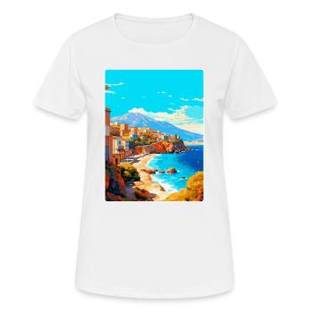 Crète Grèce Affiche de voyage vintage WPA Souvenir - T-shirt respirant Femme - blanc - Devant - AI Model Female 172 dark (172cm)