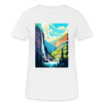 Reichenbach Falls Schweiz Reiseplakat WPA - Frauen T-Shirt atmungsaktiv - Weiß - Vorne - AI Model Female 172 dark (172cm)