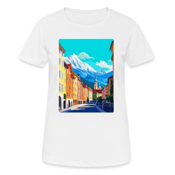 Innsbruck Autriche Affiche de voyage vintage souvenir - T-shirt respirant Femme - blanc - Devant - AI Model Female 172 dark (172cm)
