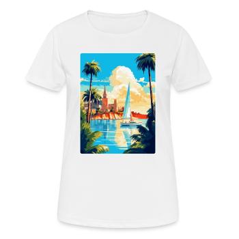 Palma De Mallorca Spain Vintage Travel Poster WPA - Women's Breathable T-Shirt - white - Front - AI Model Female 172 dark (172cm)