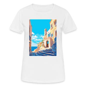 Rhodes Grèce Vintage Voyage Poster WPA Souvenir - T-shirt respirant Femme - blanc - Devant - AI Model Female 172 dark (172cm)