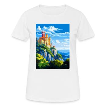 Sintra Portugal Affiche de voyage vintage Souvenir WPA - T-shirt respirant Femme - blanc - Devant - AI Model Female 172 dark (172cm)