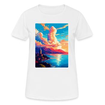 Neuchâtel Suisse Affiche de voyage vintage WPA - T-shirt respirant Femme - blanc - Devant - AI Model Female 172 dark (172cm)