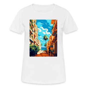 Malaga Spanien Vintage Reiseplakat WPA Souvenir - Frauen T-Shirt atmungsaktiv - Weiß - Vorne - AI Model Female 172 dark (172cm)