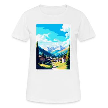 Schladming Autriche Affiche de voyage vintage souvenir - T-shirt respirant Femme - blanc - Devant - AI Model Female 172 dark (172cm)