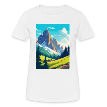 Dolomiten Italien Vintage Reiseplakat Souvenir WPA - Frauen T-Shirt atmungsaktiv - Weiß - Vorne - AI Model Female 172 dark (172cm)