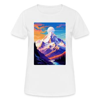 Mont Blanc Mountain Europe Vintage Poster de voyage - T-shirt respirant Femme - blanc - Devant - AI Model Female 172 dark (172cm)