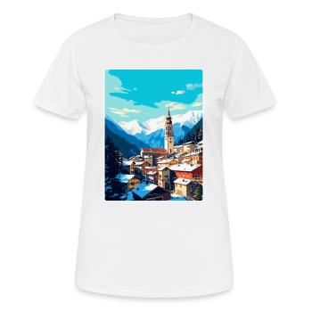 Badgastein Autriche Affiche de voyage vintage souvenir - T-shirt respirant Femme - blanc - Devant - AI Model Female 172 dark (172cm)