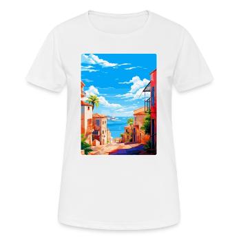 Palma Nova Spain Vintage Travel Poster Souvenir - Women's Breathable T-Shirt - white - Front - AI Model Female 172 dark (172cm)