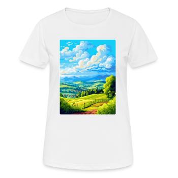 Haut-Palatinat Allemagne Affiche de voyage vintage WPA - T-shirt respirant Femme - blanc - Devant - AI Model Female 172 dark (172cm)