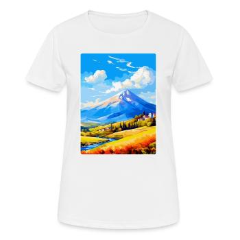 Mont Vardousia Grèce Affiche de voyage vintage WPA - T-shirt respirant Femme - blanc - Devant - AI Model Female 172 dark (172cm)