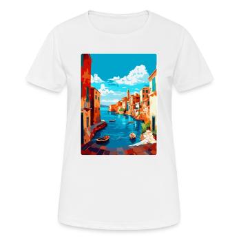 Chania Griechenland Vintage Reiseplakat WPA Souvenir - Frauen T-Shirt atmungsaktiv - Weiß - Vorne - AI Model Female 172 dark (172cm)