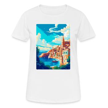 La Valette Malte Affiche de voyage vintage Souvenir WPA - T-shirt respirant Femme - blanc - Devant - AI Model Female 172 dark (172cm)