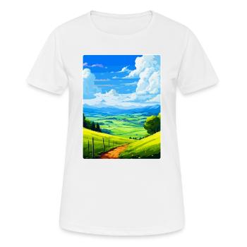 Bergisches Land Deutschland Vintage Reiseposter WPA - Frauen T-Shirt atmungsaktiv - Weiß - Vorne - AI Model Female 172 dark (172cm)