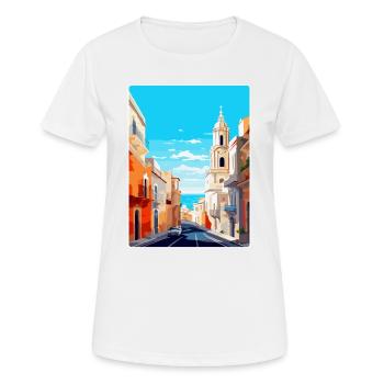 Cadix Espagne Affiche de voyage vintage WPA Art Souvenir - T-shirt respirant Femme - blanc - Devant - AI Model Female 172 dark (172cm)