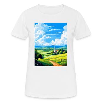 Odenwald Allemagne Poster de voyage vintage souvenir - T-shirt respirant Femme - blanc - Devant - AI Model Female 172 dark (172cm)