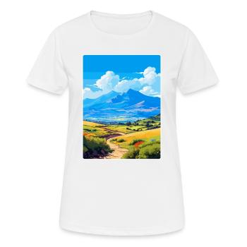 Mont Psiloritis Grèce Affiche de voyage vintage WPA - T-shirt respirant Femme - blanc - Devant - AI Model Female 172 dark (172cm)
