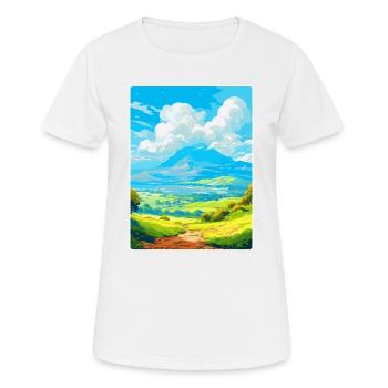 Mont Taygète Grèce Affiche de voyage vintage WPA - T-shirt respirant Femme - blanc - Devant - AI Model Female 172 dark (172cm)