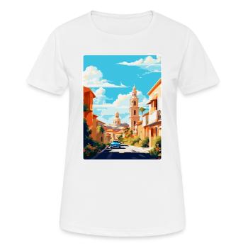 Cordoue Espagne Affiche de voyage vintage WPA Souvenir - T-shirt respirant Femme - blanc - Devant - AI Model Female 172 dark (172cm)