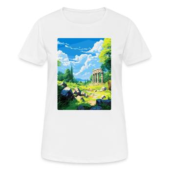 Antikes Olympi Griechenland Vintage Reiseposter WPA - Frauen T-Shirt atmungsaktiv - Weiß - Vorne - AI Model Female 172 dark (172cm)