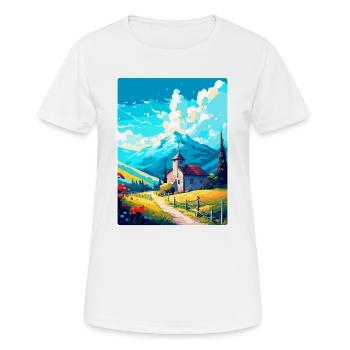 Le Chasseron Suisse Affiche de voyage vintage WPA - T-shirt respirant Femme - blanc - Devant - AI Model Female 172 dark (172cm)