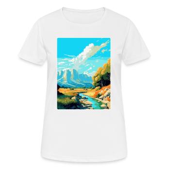 Paklenica Kroatien Vintage Reiseplakat Souvenir - Frauen T-Shirt atmungsaktiv - Weiß - Vorne - AI Model Female 172 dark (172cm)