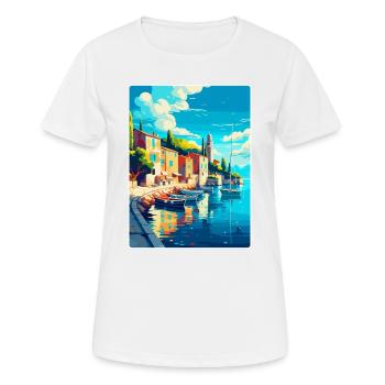 Cres Croatie Vintage Voyage Poster WPA Souvenir - T-shirt respirant Femme - blanc - Devant - AI Model Female 172 dark (172cm)