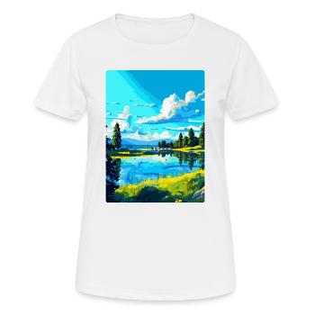Wielkopolski Pologne Affiche de voyage vintage souvenir - T-shirt respirant Femme - blanc - Devant - AI Model Female 172 dark (172cm)