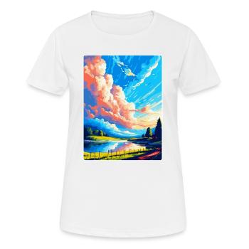 Karpacz Pologne Affiche de voyage vintage Souvenir WPA - T-shirt respirant Femme - blanc - Devant - AI Model Female 172 dark (172cm)