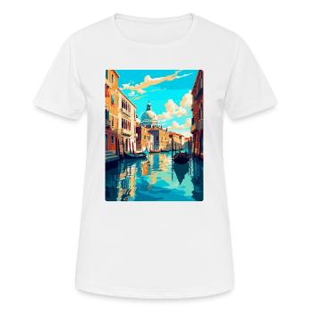 Venedig Italien Vintage Reiseplakat WPA Souvenir - Frauen T-Shirt atmungsaktiv - Weiß - Vorne - AI Model Female 172 dark (172cm)