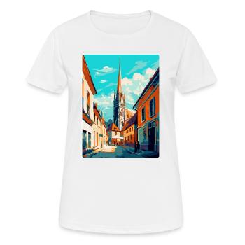 Osijek Kroatien Vintage Reiseplakat Souvenir WPA - Frauen T-Shirt atmungsaktiv - Weiß - Vorne - AI Model Female 172 dark (172cm)