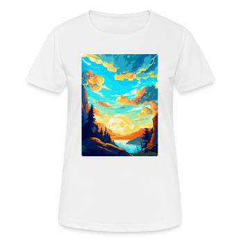 Podyji République tchèque Affiche de voyage vintage WPA - T-shirt respirant Femme - blanc - Devant - AI Model Female 172 dark (172cm)