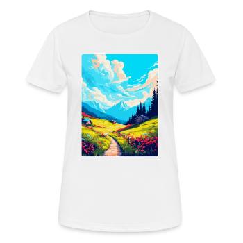 Schrattenfluh Suisse Affiche de voyage vintage - T-shirt respirant Femme - blanc - Devant - AI Model Female 172 dark (172cm)