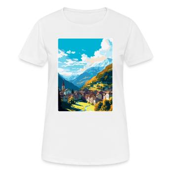 Sion Suisse Affiche de voyage vintage souvenir - T-shirt respirant Femme - blanc - Devant - AI Model Female 172 dark (172cm)