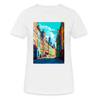 Affiche de voyage vintage Pilsen République tchèque WPA - T-shirt respirant Femme - blanc - Devant - AI Model Female 172 dark (172cm)