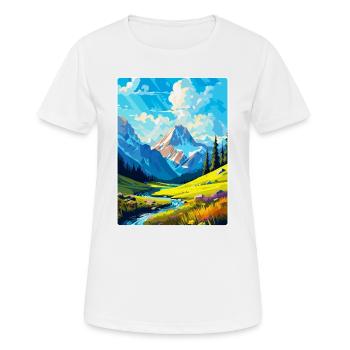 Berge Polen Vintage Reise Poster WPA - Frauen T-Shirt atmungsaktiv - Weiß - Vorne - AI Model Female 172 dark (172cm)