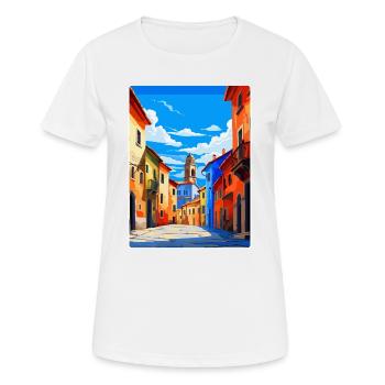 Oviedo Spanien Vintage Reiseplakat WPA Souvenir - Frauen T-Shirt atmungsaktiv - Weiß - Vorne - AI Model Female 172 dark (172cm)