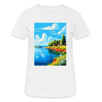 Vaasa Finlande Affiche de voyage vintage WPA Souvenir - T-shirt respirant Femme - blanc - Devant - AI Model Female 172 dark (172cm)