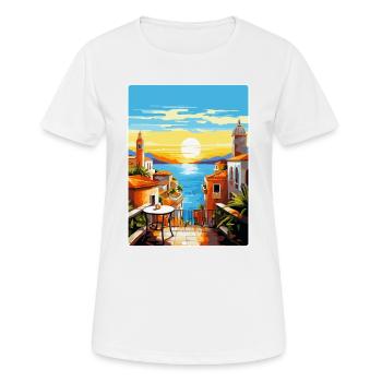 Malaga Spanien Vintage Reiseplakat WPA Souvenir - Frauen T-Shirt atmungsaktiv - Weiß - Vorne - AI Model Female 172 dark (172cm)