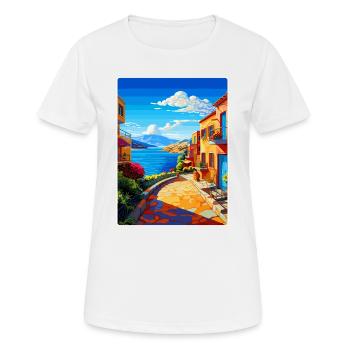 Chania Griechenland Vintage Reiseplakat WPA Souvenir - Frauen T-Shirt atmungsaktiv - Weiß - Vorne - AI Model Female 172 dark (172cm)