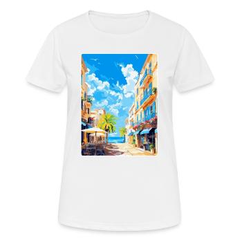 Palma De Mallorca Spain Vintage Travel Poster WPA - Women's Breathable T-Shirt - white - Front - AI Model Female 172 dark (172cm)