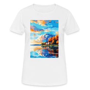 Kuopio Finlande Affiche de voyage vintage Souvenir WPA - T-shirt respirant Femme - blanc - Devant - AI Model Female 172 dark (172cm)