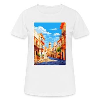 Alicante Espagne Affiche de voyage vintage Souvenir WPA - T-shirt respirant Femme - blanc - Devant - AI Model Female 172 dark (172cm)