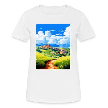 Castilla Y Leon Spain Vintage Travel Poster WPA - Women's Breathable T-Shirt - white - Front - AI Model Female 172 dark (172cm)
